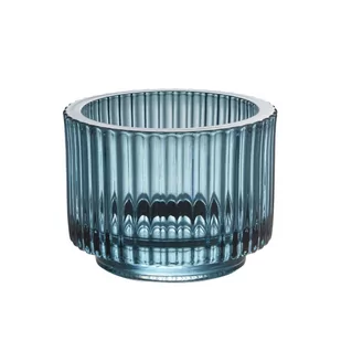 WMF - STYLE LIGHTS błękitny szklany świecznik 7 cm. - Dekoracja stołu - miniaturka - grafika 1