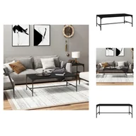 Ławy i stoliki kawowe - vidaXL Stolik kawowy czarny 100x50x35 cm materiał drewnopochodny - Stoliki kawowe - miniaturka - grafika 1