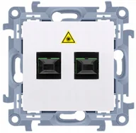 Gniazdka elektryczne - Kontakt Simon Simon 10 Gniazdo Światłowodowe Podwójne - miniaturka - grafika 1