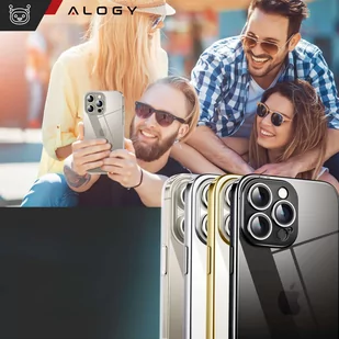 Etui do iPhone 15 Pro obudowa Case silikonowe przezroczyste ochrona aparatu osłona obiektywów Alogy Slim - Etui i futerały do telefonów - miniaturka - grafika 2