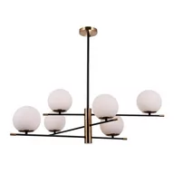 Lampy sufitowe - Italux Stelia lampa wisząca 6-punktowa czarna/antyczny brąz PND-43660-6 - miniaturka - grafika 1