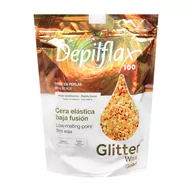 Depilacja - Depilflax 100 elastyczny wosk do depilacji o niskiej temperaturze topnienia perłow złoty 1000 g - miniaturka - grafika 1