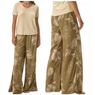 Piżamy damskie - Piżama damska wygodna szerokie spodnie Henderson FLEUR oliwkowa w kwiaty XL - miniaturka - grafika 1