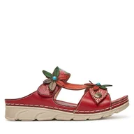 Klapki i japonki damskie - Klapki Laura Vita Dorry 19 Czerwony - miniaturka - grafika 1