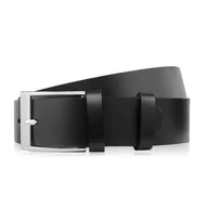 Paski - PASEK MĘSKI SKÓRZANY CZARNY SZEROKI 110 CM ZE SREBRNĄ KLAMRĄ PAOLO PERUZZI PG-05-BLS-110 - miniaturka - grafika 1