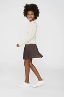 Swetry dla dziewczynek - Michael Kors sweter dziecięcy kolor biały - miniaturka - grafika 1