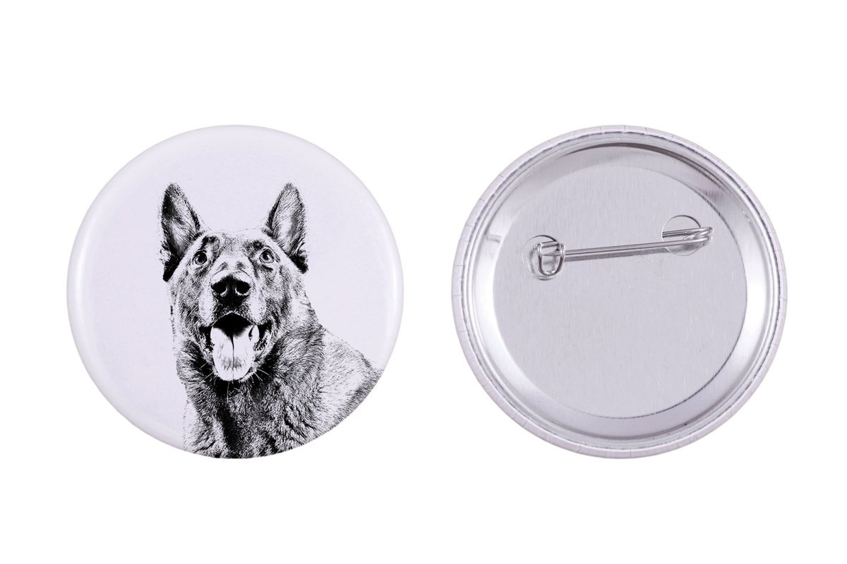 Malinois Owczarek belgijski - przypinka z twoim psem, dodaj własne foto, marka Art-Dog