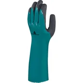 Rękawice robocze - DELTA PLUS CHEMSAFE VV835 RĘKAWICE NA WKŁADZIE Z POLIAMIDU, CAŁKOWICIE POWLEKANE NITRYLEM, Z POTRÓJNĄ POWŁOKĄ NA STRONIE CHWYTNEJ, DŁ. 35 CM; ZIELONY - miniaturka - grafika 1