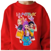 Bluzy dla dziewczynek - BLUZA DZIECIĘCA K-POPOWE ŁOWCZYNIE DEMONÓW HUNTRIX 110-116 BAWEŁNIANA - miniaturka - grafika 1