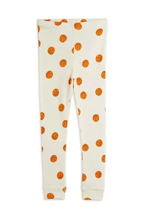 Spodnie i spodenki dla dziewczynek - Mini Rodini legginsy bawełniane dziecięce kolor biały wzorzyste - grafika 1