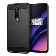 Etui i futerały do telefonów - Carbon Case elastyczne etui pokrowiec OnePlus 7 Pro czarny - miniaturka - grafika 1