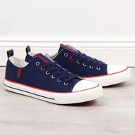 Buty sportowe męskie - Trampki niskie Big Star M JJ174060 (kolor Granatowy, rozmiar 42) - miniaturka - grafika 1