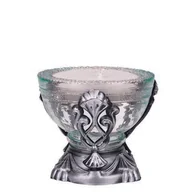 Lampiony i znicze - Znicz szklany otwarty 300 g srebrny - miniaturka - grafika 1