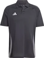 Koszulki męskie - Koszulka męska adidas Tiro 24 Competition Polo czarna IJ8344 - 2XL - miniaturka - grafika 1