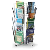 Systemy ekspozycyjne i znaki informacyjne - B2B Partner Obrotowy stojak stołowy na kartki pocztowe, mapy, 24 kieszeni 11175(08421)-bílá - miniaturka - grafika 1