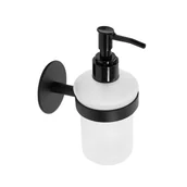 Akcesoria łazienkowe - Tutumi Dozownik na mydło wiszący Czarny 322217A - miniaturka - grafika 1