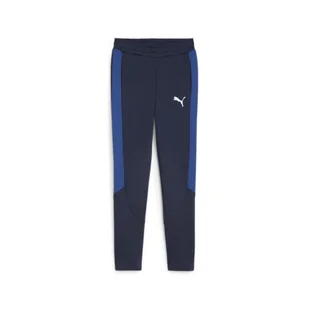 Młodzieżowe spodnie dresowe EVOSTRIPE PUMA Club Navy Blue - Odzież sportowa dziecięca - miniaturka - grafika 1