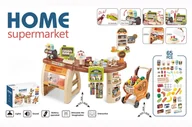 Zabawy w naśladowanie dorosłych - DUŻY SUPERMARKET SKLEP DLA DZIECI KOSZYK SKANER KASA 65 elementów - miniaturka - grafika 1