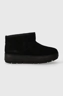 Śniegowce damskie - Tommy Hilfiger śniegowce zamszowe COOL SUEDE SNOWBOOT kolor czarny FW0FW07662 - miniaturka - grafika 1