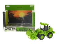 Samochody i pojazdy dla dzieci - Spychacz POJAZD zabawka zielona 18x15cm - miniaturka - grafika 1