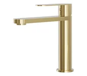 Baterie umywalkowe - BATH DELUXE 28-017-02-64-02 - Kran do umywalki TARNBY 17,3 cm błyszczący mosiądz - miniaturka - grafika 1