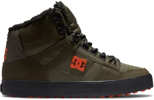 buty zimowe męskie DC PURE HIGH-TOP WC WNT Dusty Olive/Orange - DOO - Buty zimowe męskie - miniaturka - grafika 1