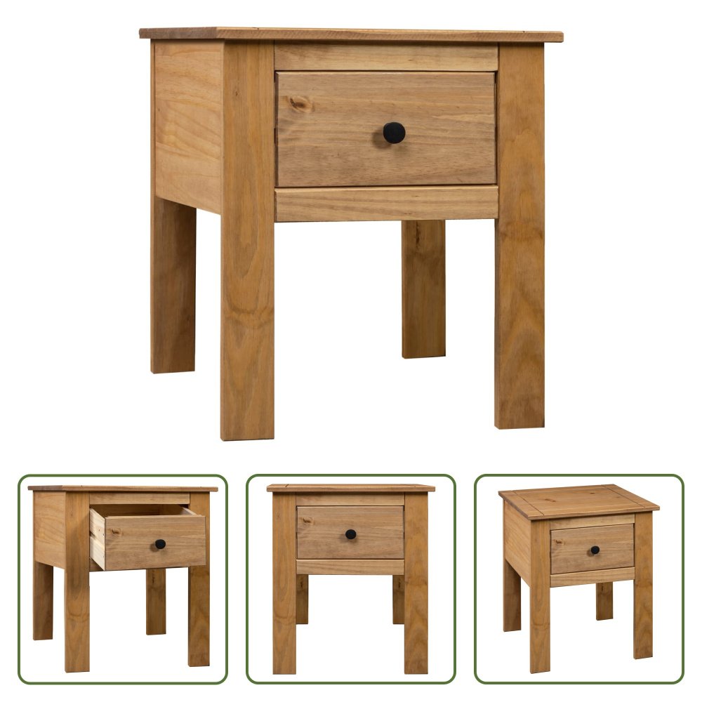 Szafka nocna The Living Store 46x40x57 cm drewno sosnowe Panama