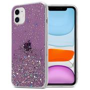 Etui i futerały do telefonów - Pokrowiec Do Apple iPhone 11 PRO MAX Etui w Fiolet z Brokatem Glitter Obudowa Case Cover TPU Cadorabo - miniaturka - grafika 1