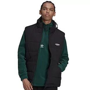 adidas Męska kamizelka Essent, czarny/biały, M - Garnitury - miniaturka - grafika 1