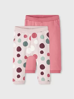 Spodnie i spodenki dla dziewczynek - NAME IT Komplet 2 par spodni 13208073 Różowy Regular Fit - grafika 1