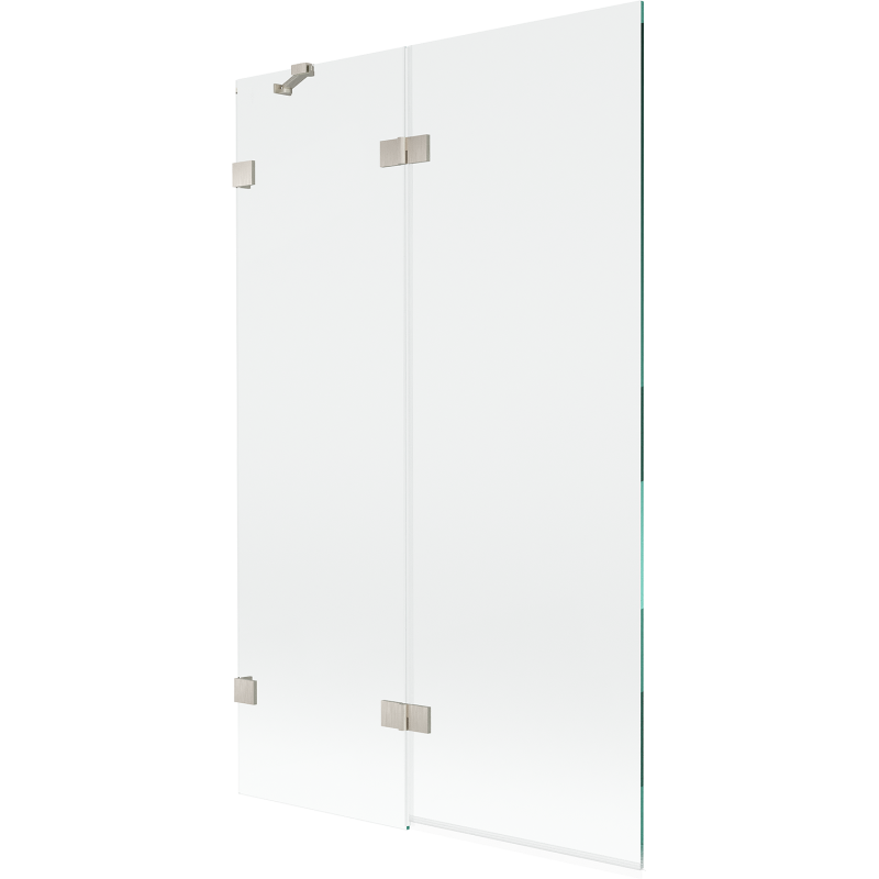 Mexen Lunar parawan nawannowy 2-skrzydłowy lewy 110 x 150 cm, transparent, nikiel szczotkowany - 897-110-100-97-00-L