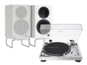 Zestawy stereo - Audio-Technica AT-LP120X (srebrny) + ConneX Adsum (biały) - miniaturka - grafika 1