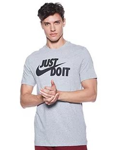 Nike Koszulka męska M Nsw Just Do It Swoosh dk szary wrzosowy / (czarny) M AR5006-063-Medium - Koszulki męskie - miniaturka - grafika 1