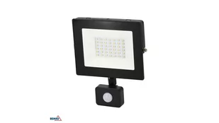 NAŚWIETLACZ LED SMD KASTEL 30W 6000K 2500LM IP65 CZARNY CZ. PIR - Oprawy, klosze i abażury - miniaturka - grafika 1