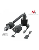 Akcesoria do nawigacji - Maclean Ładowarka samochodowa 1,8m lightning MCE76 - miniaturka - grafika 1