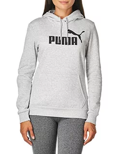 Bluzy męskie - PUMA Męska bluza z kapturem z logo Essentials bluza z kapturem, Jasnoszary wrzos, L - grafika 1