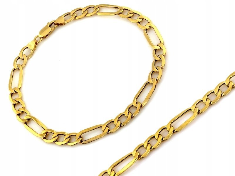 Złota bransoletka dla kobiety 585 gruba szer. 6.7 mm 4.95 g elegancka 14k