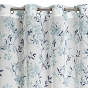 Firany - Firana Na Przelotkach Fiona 140X250 Biała + Niebieska - miniaturka - grafika 1
