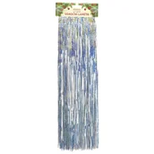 Ozdoby bożonarodzeniowe - Lameta świąteczna srebrny, 50 x 100 cm, laser efekt - miniaturka - grafika 1