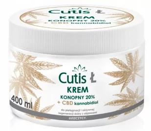 DermaProfil SP. Z O.O. Cutis Ł krem konopny 20% + CBD do pielęgnacji i aktywnej regeneracji skóry atopowej, alergicznej z objawami łuszczycy 400 ml - Kremy do twarzy - miniaturka - grafika 1