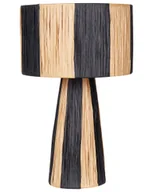 Lampy stojące - Lampa stołowa rafia naturalna z czarnym WELMEL - miniaturka - grafika 1