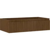 Szafki łazienkowe - Mexen Rivel szafka łazienkowa podumywalkowa 90 cm, 1 szuflada, ryflowana , orzech - 91A20-09023-1-BF86 - miniaturka - grafika 1