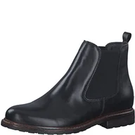 Botki damskie - Tamaris Damskie botki Chelsea, damskie botki, Czarny Black Leather 003, 38 EU - miniaturka - grafika 1