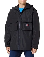Kurtki męskie - Tommy Jeans TJM męska kurtka z podszewką polarową, Czarny, XXL - miniaturka - grafika 1