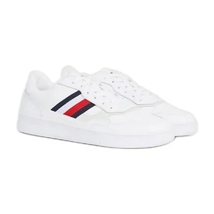 Buty Tommy Hilfiger Court Cupsole Retro Lth Stripes M FM0FM04828YBS białe - Buty sportowe męskie - miniaturka - grafika 1