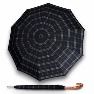 KNIRPS T.771 LONG CHECK NAVY - męski parasol - Parasole - miniaturka - grafika 1