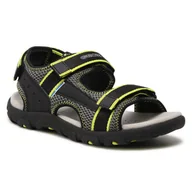 Sandały damskie - Geox Sandały J S.Strada A J1524A 014CE C9151 S Black/Fluo Yellow - miniaturka - grafika 1