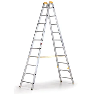 ALVE Aluminiowa drabina FORTE, 2 x 10 szczebli, wysokość 2,83 m 558024 - Drabiny - miniaturka - grafika 1