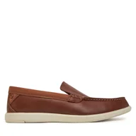 Mokasyny męskie - Mokasyny Clarks Bratton Loafer 26181279 Brązowy - miniaturka - grafika 1