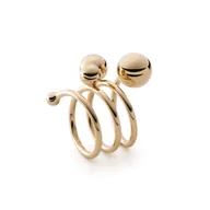 Pierścionki - Pierścionek z kulkami, srebro 925 w złotym pokryciu - rozmiar 13 - miniaturka - grafika 1